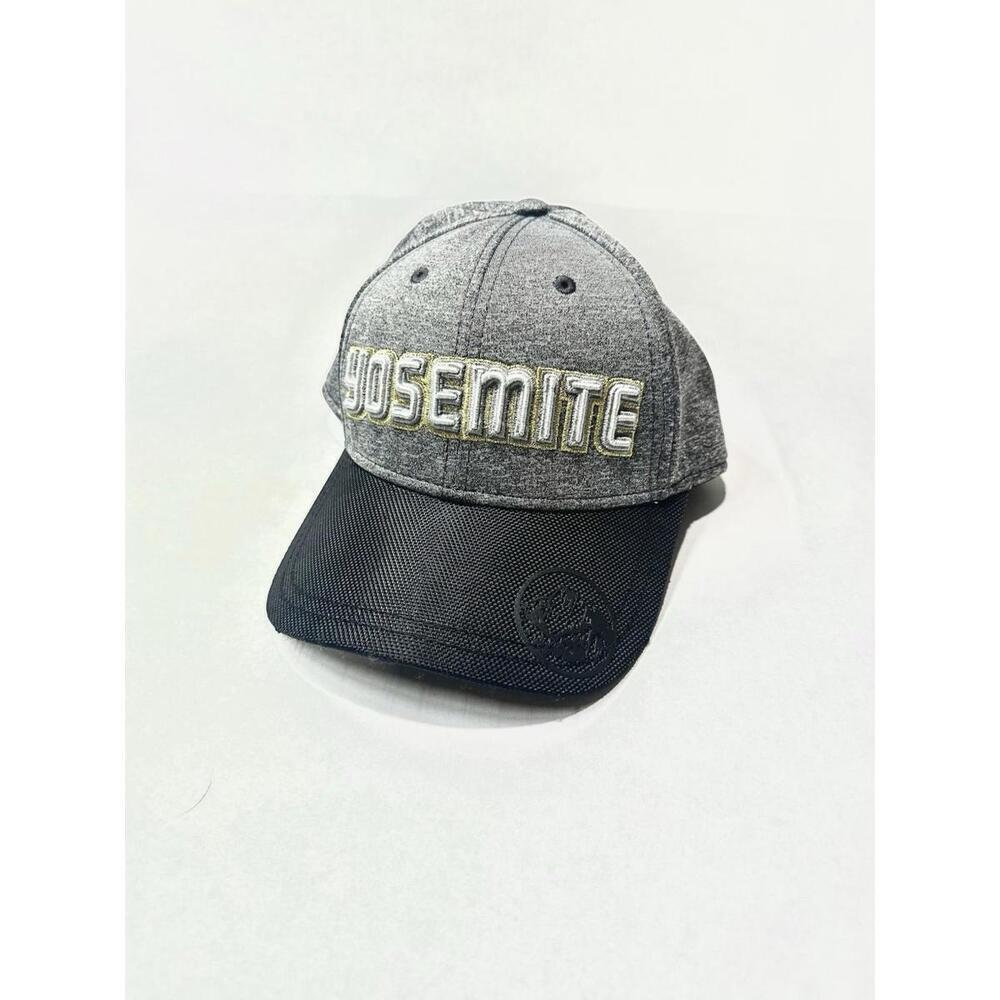 Yosemite National Park Mens Hat Gray Embroidered Black Firm Bill Adjustable